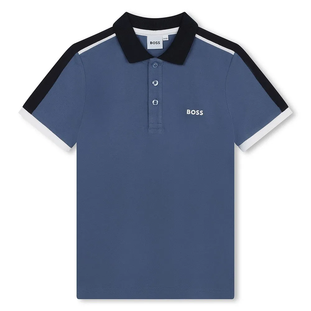 Boss J50766 Kortärmad Polotröja, Blue, 6Y