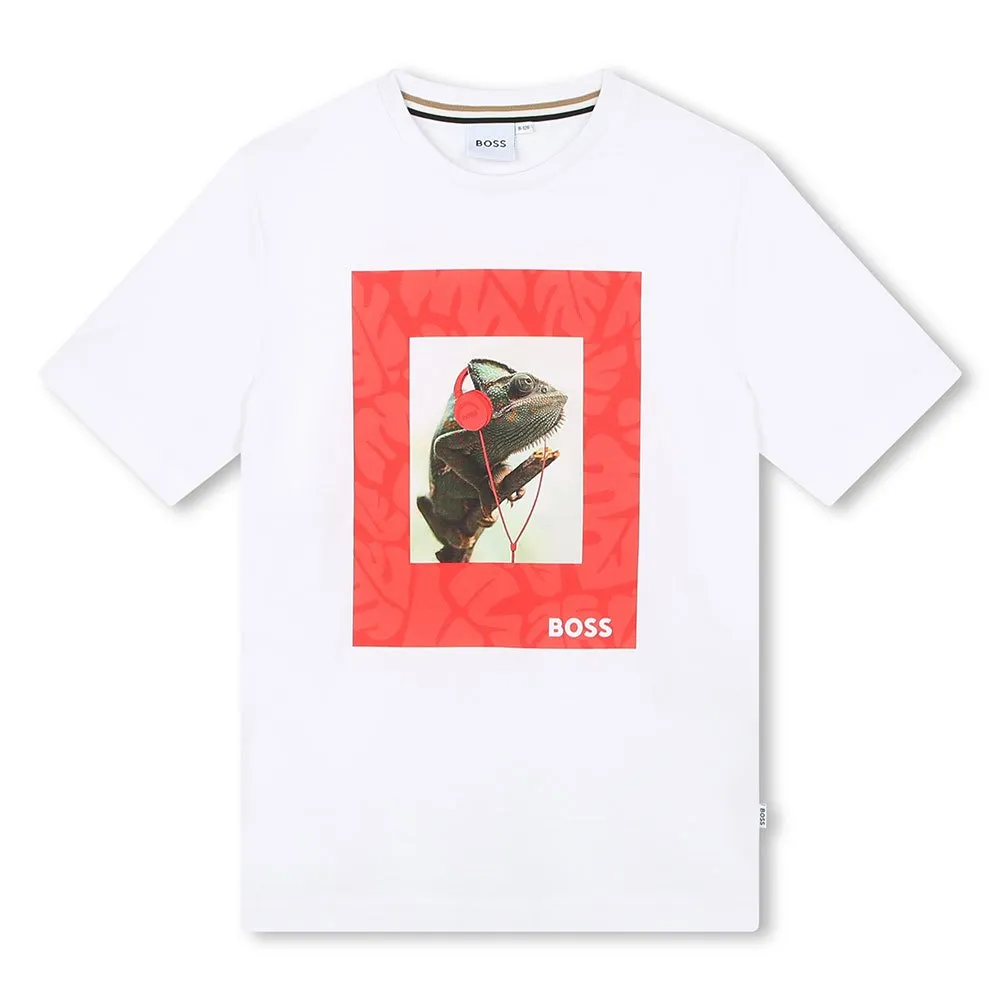 Boss J51026 T-shirt Med Korta ärmar, White, 4Y