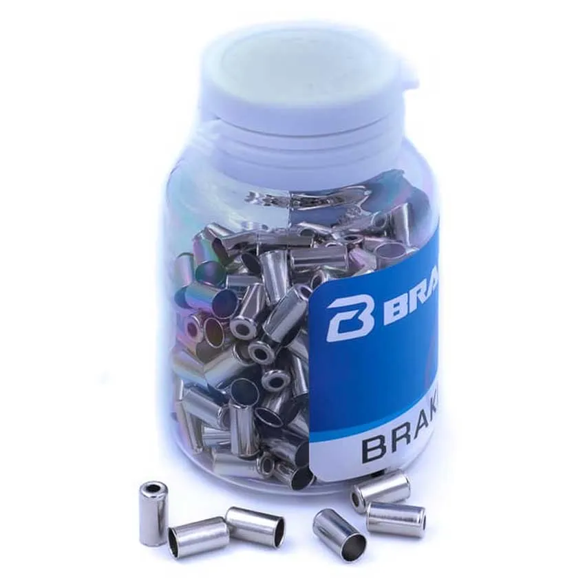 BRAKCO 4.3 Mm Brass Växelvajerhylsa För Cykel 200 Enheter, Silver, One Size
