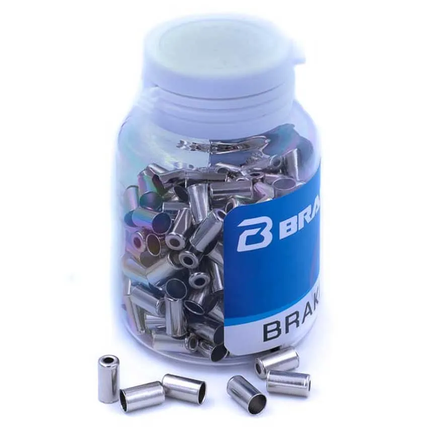 BRAKCO 5 Mm Brass Bromsvajerhylsa För Cykel 200 Enheter, Silver, One Size