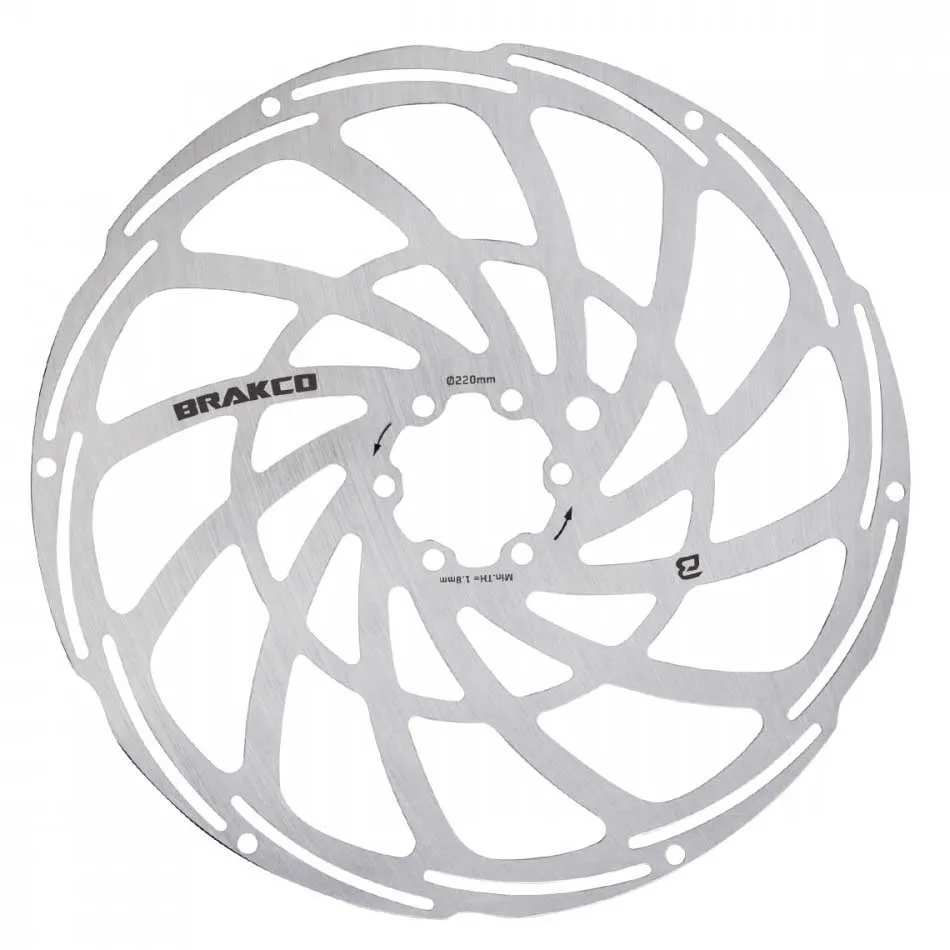 BRAKCO E-bike Bromsskiva, Silver, 160mm