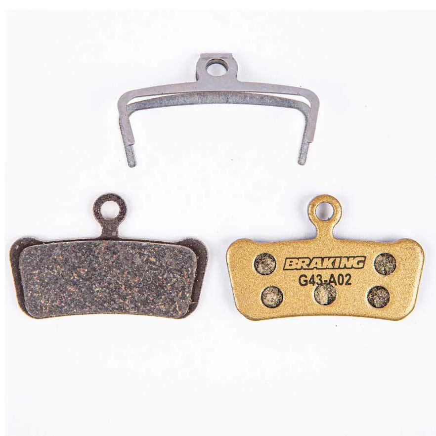 BRAKING Avid X.0 Trail/sram Guide Metalliska Kolfiberbromsbelägg, Gold, One Size
