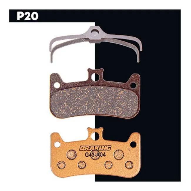 BRAKING Hope Mono Sintradbromsbelägg, Gold, One Size