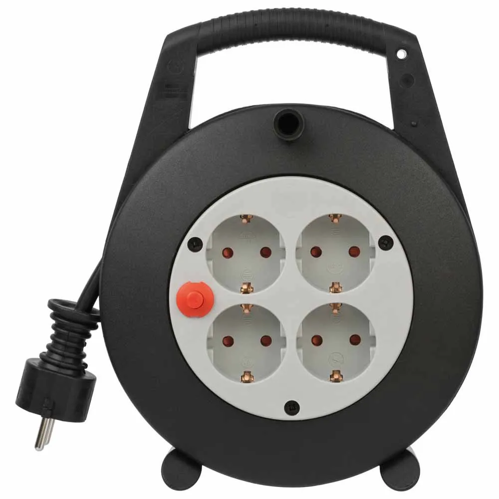Brennenstuhl 1092200 4 Outlets With Circuit Breaker 5 M Kabeltrumma, Black, One Size Brennenstuhl 1092200 4 Outlets With Circuit Breaker 5 M Kabeltrumma, Black, One Size