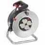Brennenstuhl 1195066 4 Outlets With Circuit Breaker 50 M Kabeltrumma, Silver, One Size