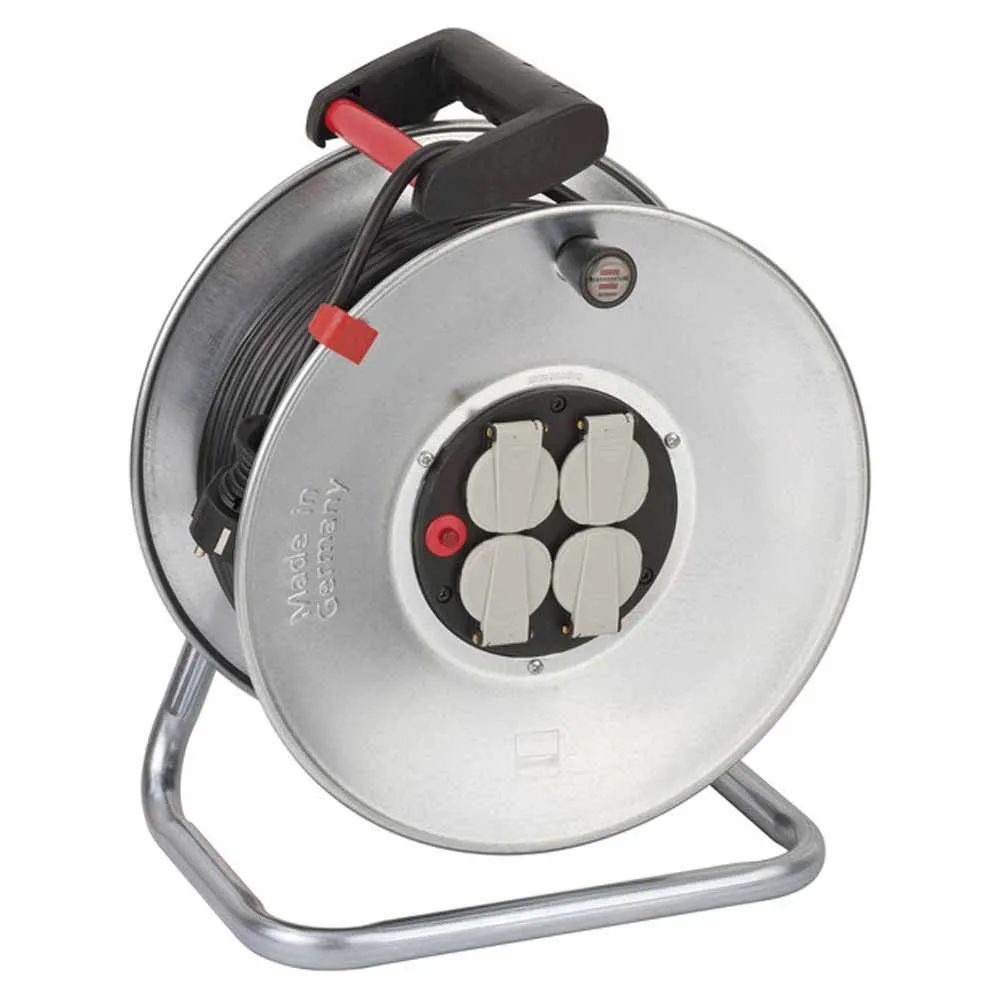 Brennenstuhl 1195066 4 Outlets With Circuit Breaker 50 M Kabeltrumma, Silver, One Size Brennenstuhl 1195066 4 Outlets With Circuit Breaker 50 M Kabeltrumma, Silver, One Size