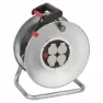 Brennenstuhl 1195066 4 Outlets With Circuit Breaker 50 M Kabeltrumma, Silver, One Size