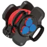 Brennenstuhl Reel-x-gum 3 Outlets 10 M Kabeltrumma, Black, One Size