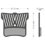 Brenta Ciclo Light Tech Xtr/quadien Shimano/trp/tektro Skivbromsbelägg, Black / silver, One Size