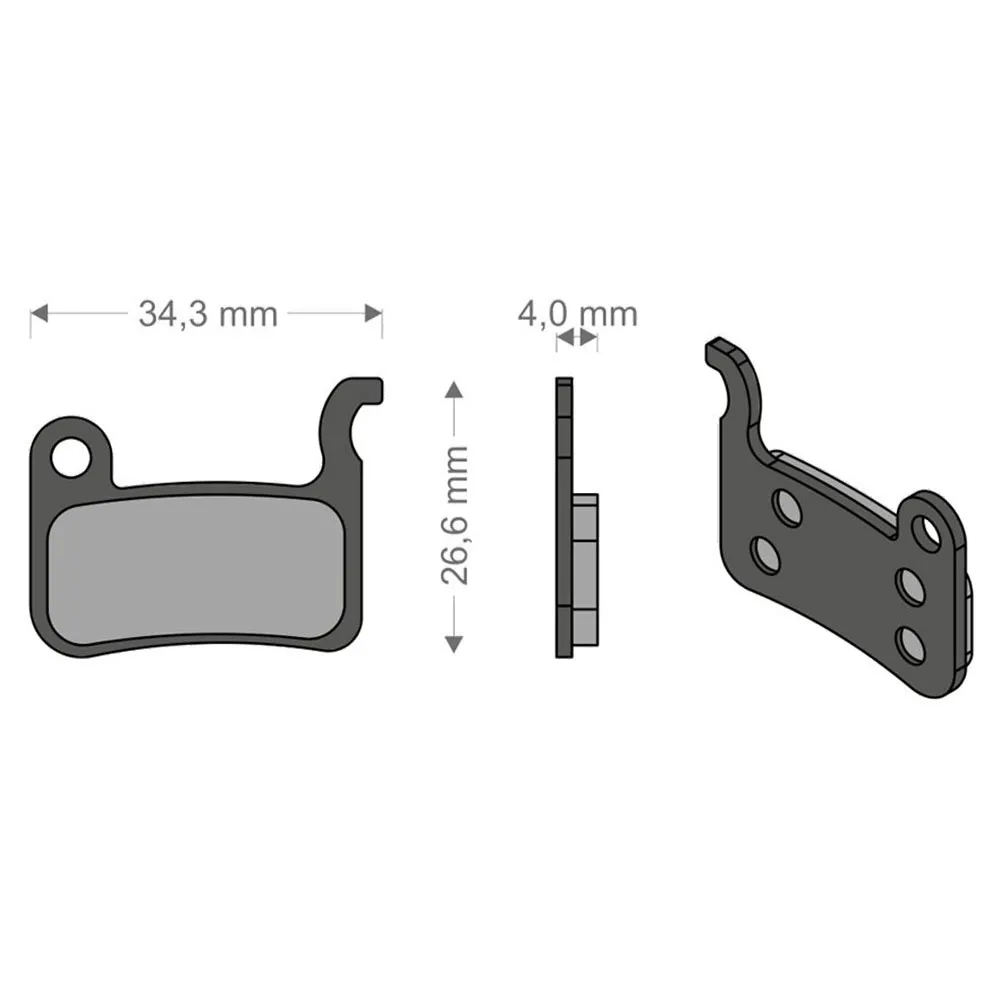 Brenta Ciclo Xtr/deore/saint/dash Shimano/trp Sintradbromsbelägg, Black / silver, One Size