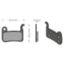 Brenta Ciclo Xtr/deore/saint/dash Shimano/trp Sintradbromsbelägg, Black / silver, One Size