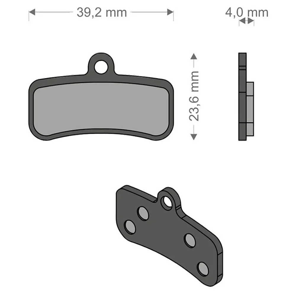 Brenta Ciclo Xtr/quadien Shimano/trp/tektro Sintradbromsbelägg, Black / silver, One Size Brenta Ciclo Xtr/quadien Shimano/trp/tektro Sintradbromsbelägg, Black / silver, One Size