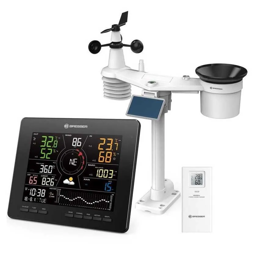 Bresser 7-i-1 Wlan 4cast Gen Ii Väderstation, Black, One Size, EU Plug 220V