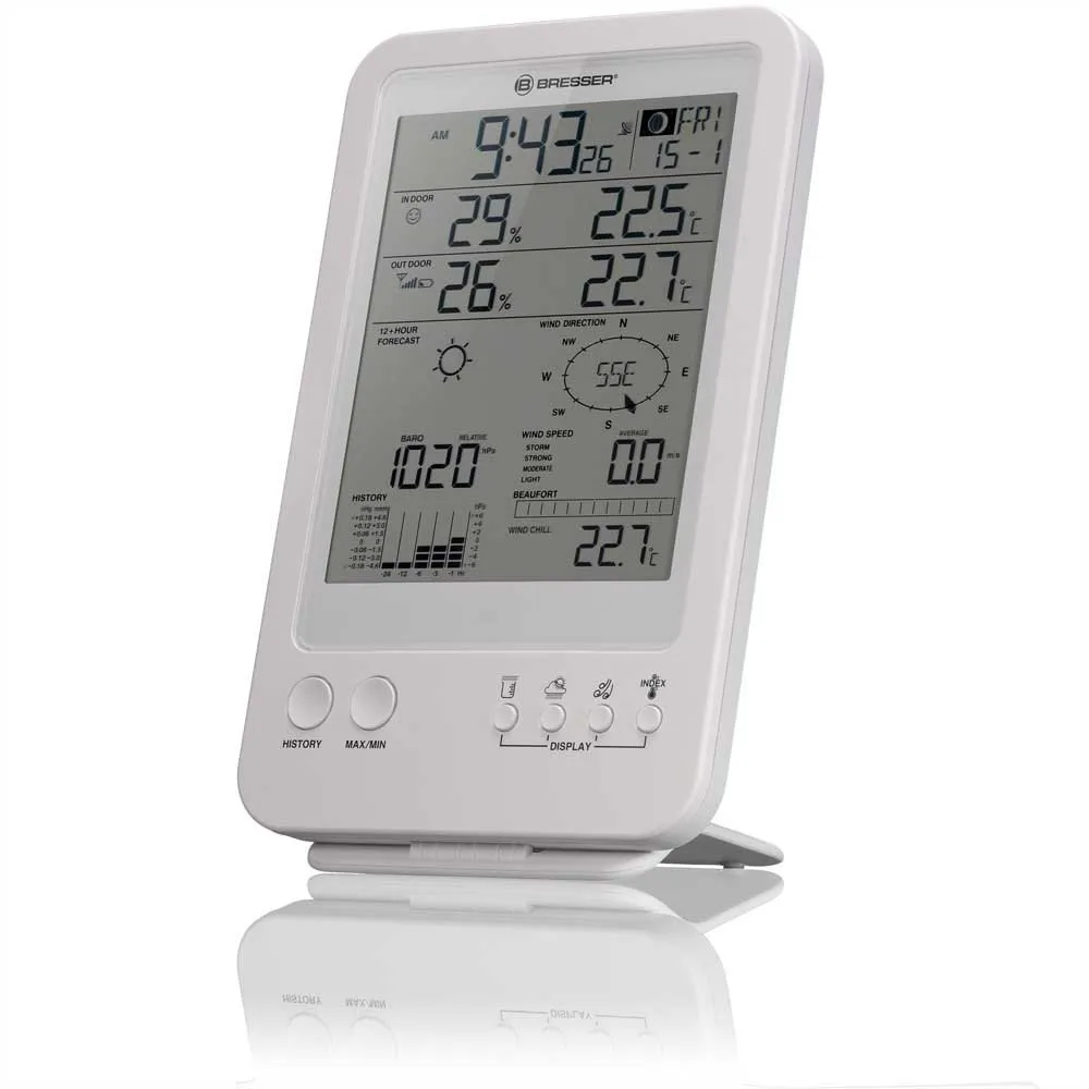 Bresser 7002511 5 Väderstation, White, One Size, EU Plug 220V