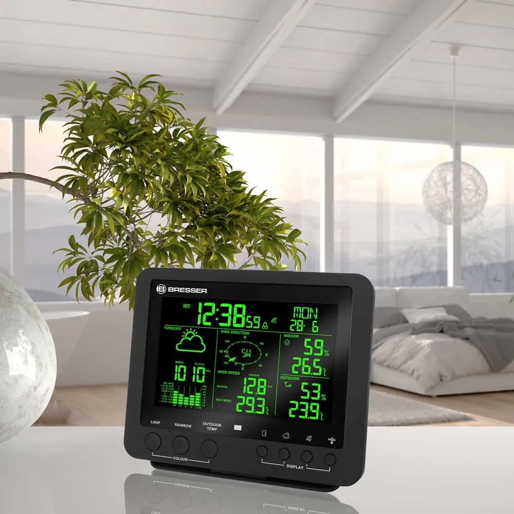 Bresser 7002520 Väderstationsdisplay, Black, One Size