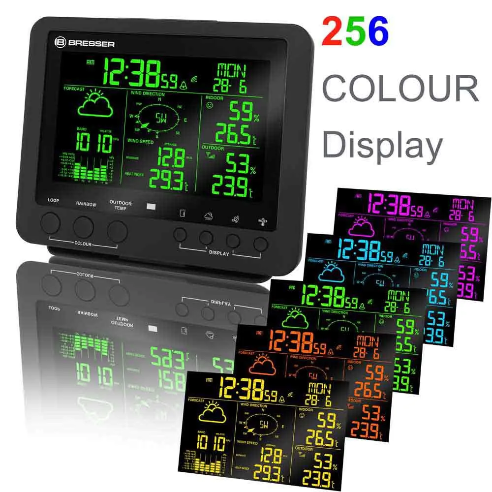 Bresser 7002520 Väderstationsdisplay, Black, One Size