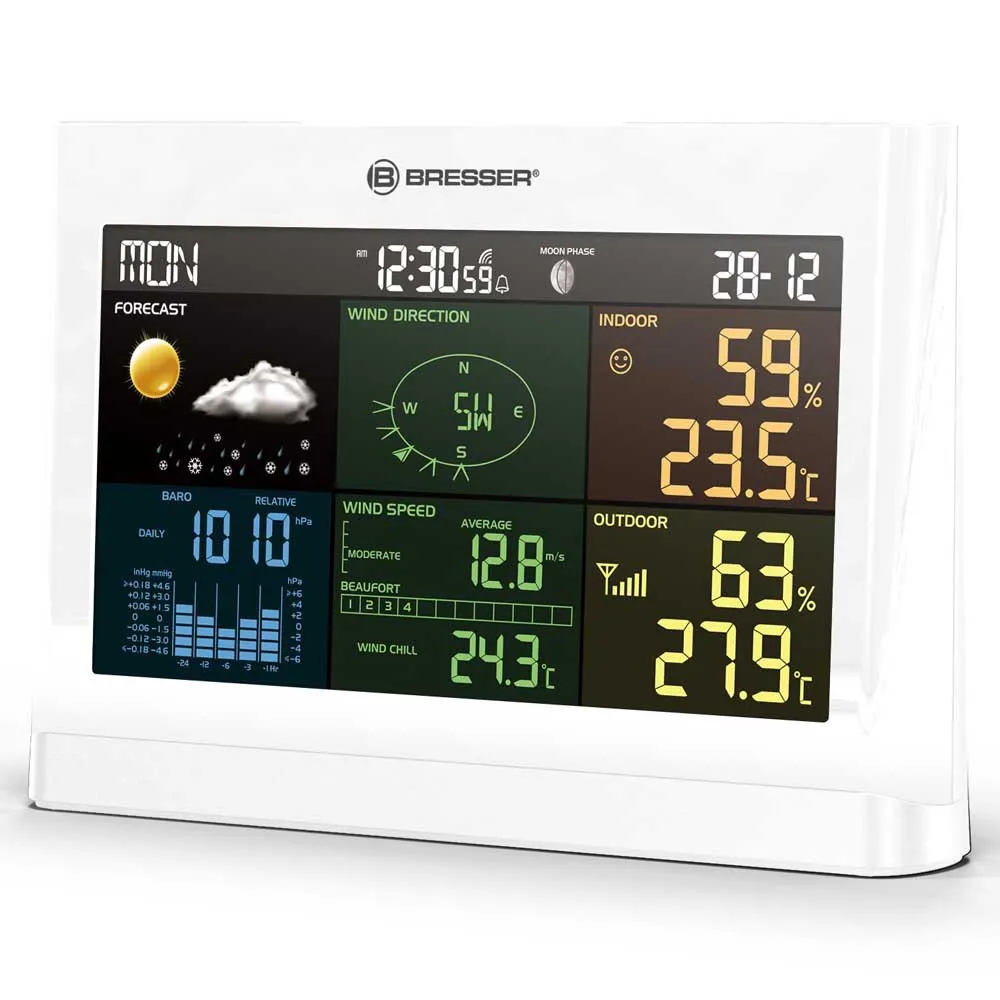 Bresser 7002550gye000 Väderstation, White, One Size, EU Plug 220V