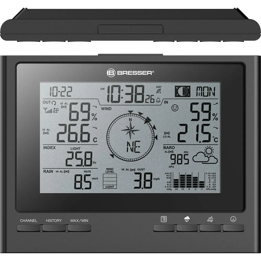 Bresser 7003110hzi000 Väderstation, Silver, One Size