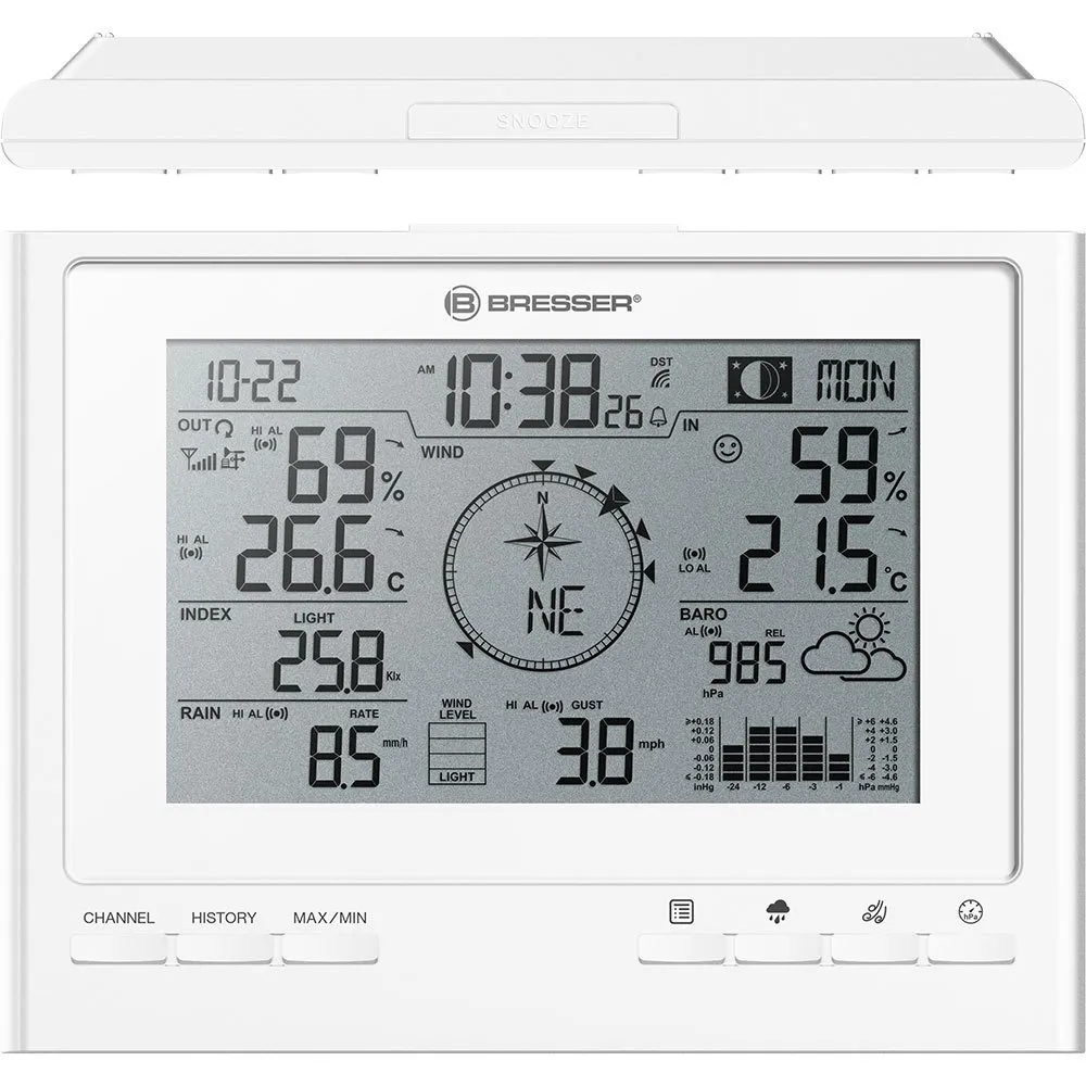 Bresser 7003110hzi000 Väderstation, Silver, One Size