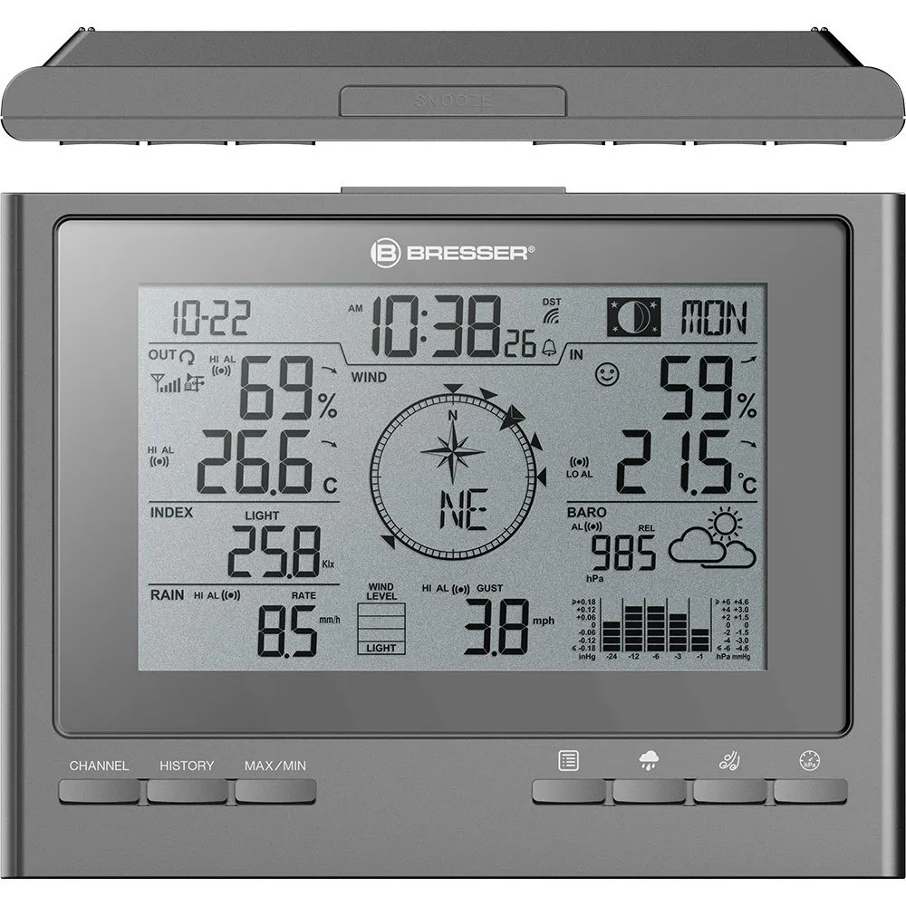 Bresser 7003110hzi000 Väderstation, Silver, One Size