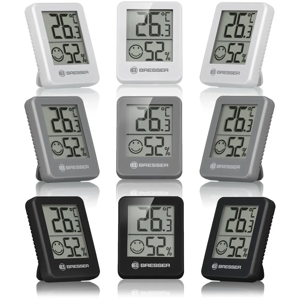 Bresser Climatemp Termometer Och Hygrometer 3 Enheter, Black, One Size