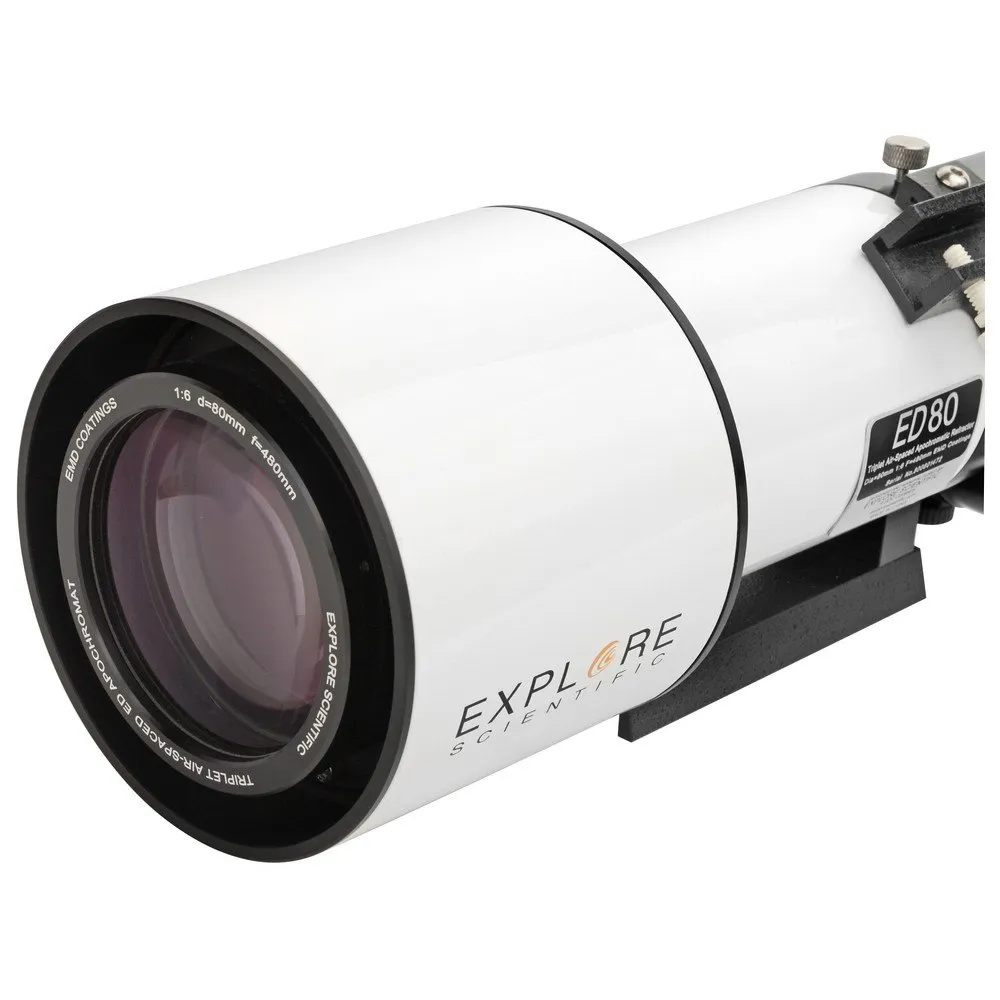 Bresser Ed Apo F/6 Fcd-100 Alu Hex Teleskopkikare 80 Mm, Black / white, One Size