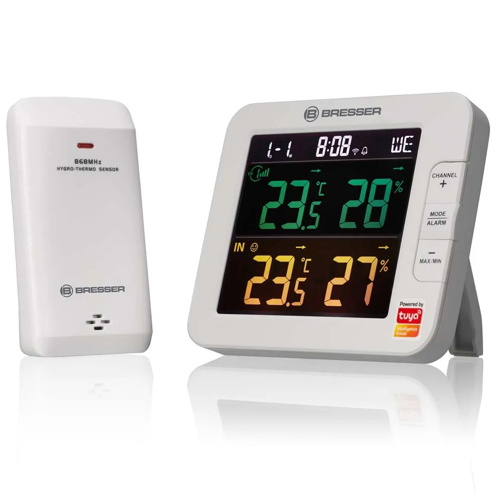 Bresser Meteo Tuya Smart Termometer Och Hygrometer, White, One Size