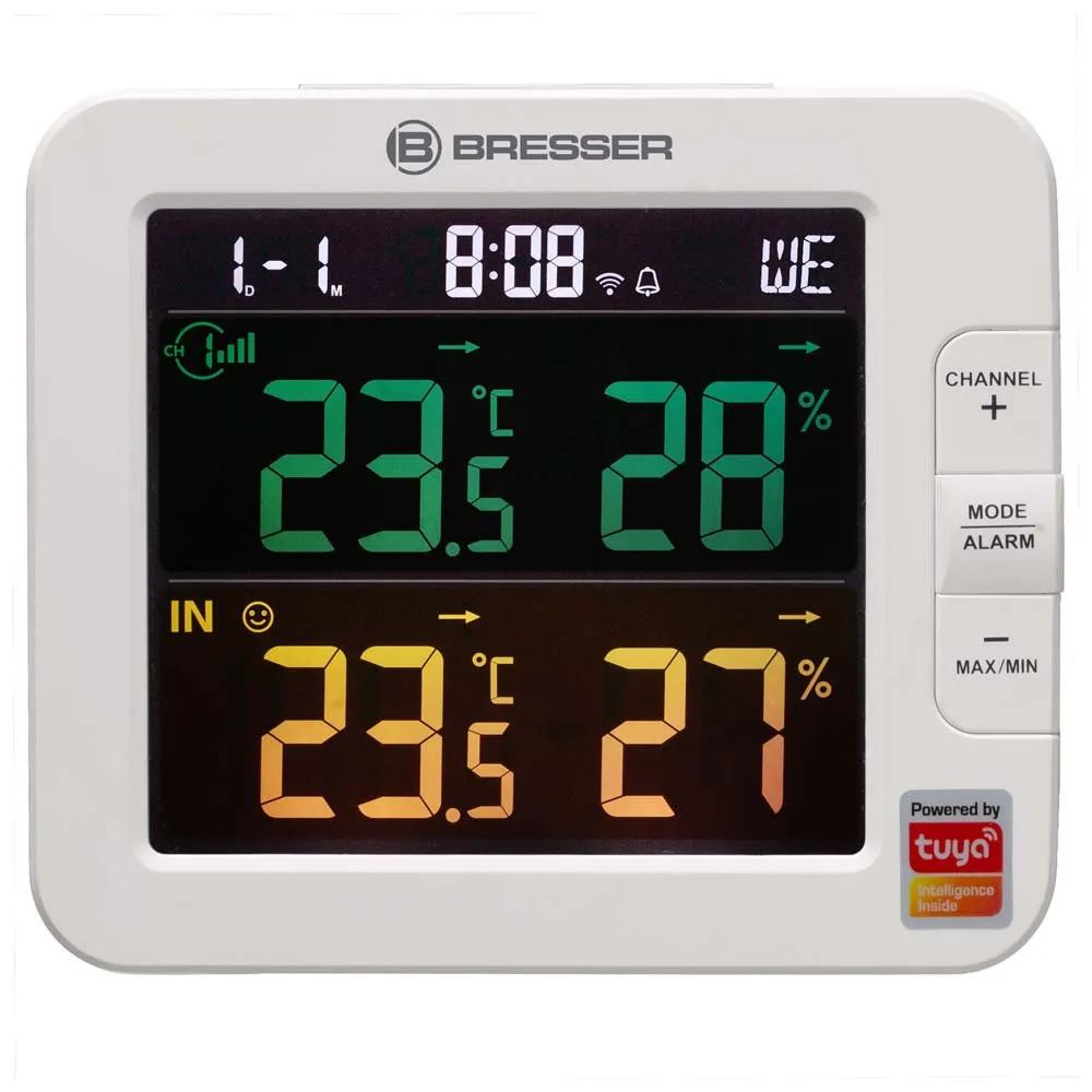 Bresser Meteo Tuya Smart Termometer Och Hygrometer, White, One Size