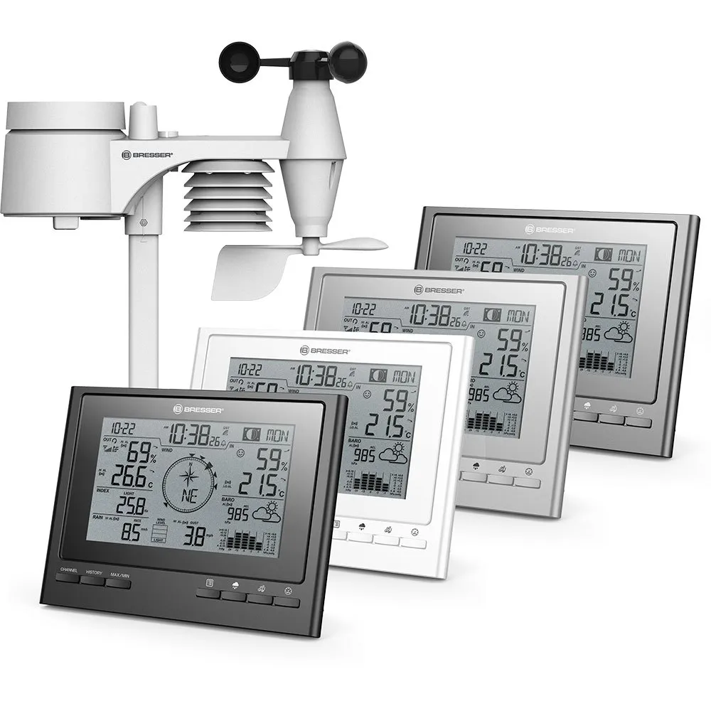Bresser Meteo Wifi 7 In 1 Climatescout Rc Väderstation, White, One Size, EU Plug 220V
