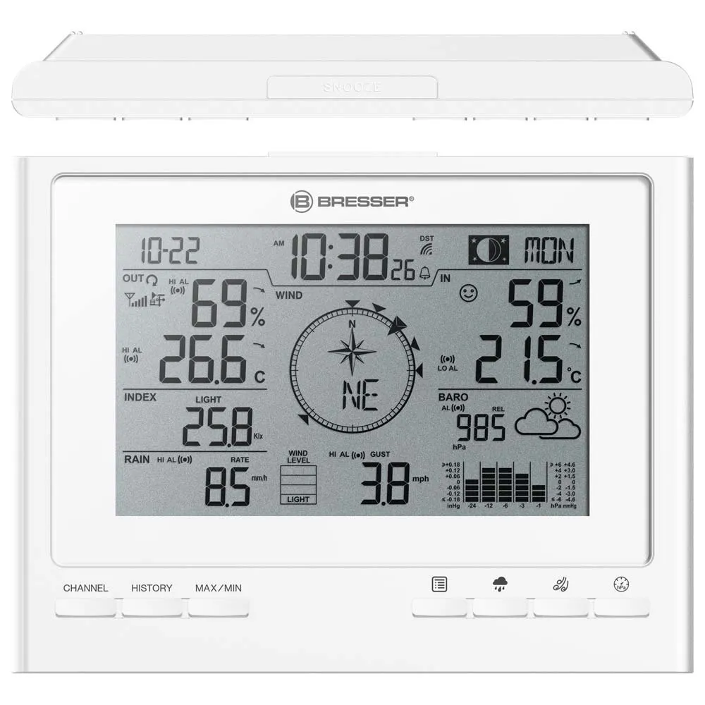 Bresser Meteo Wifi 7 In 1 Climatescout Rc Väderstation, White, One Size, EU Plug 220V