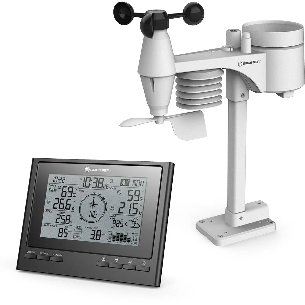 Bresser Meteo Wifi 7 In 1 Climatescout Rc Väderstation, White, One Size, EU Plug 220V