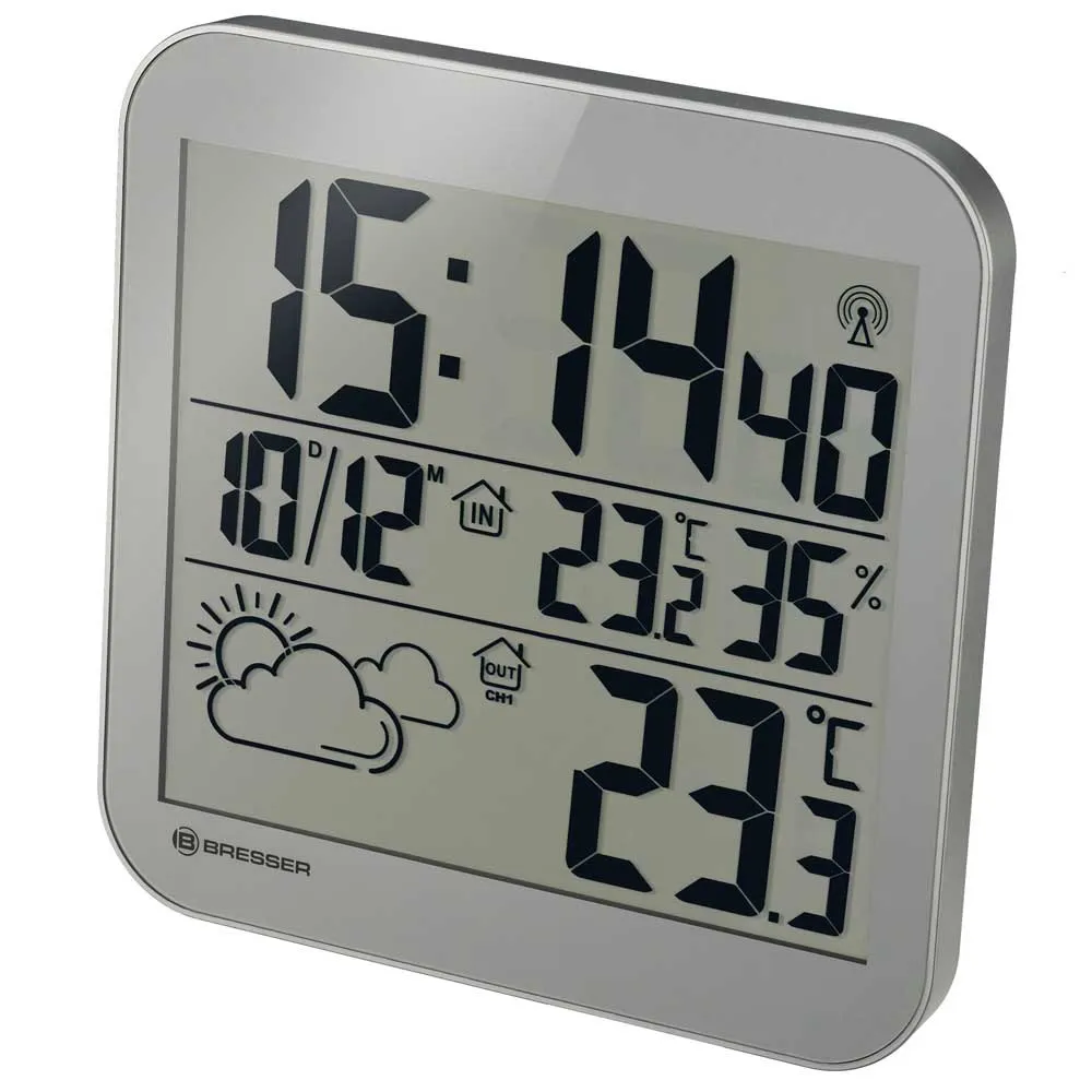 Bresser Mytime Väderklocka, Silver, One Size