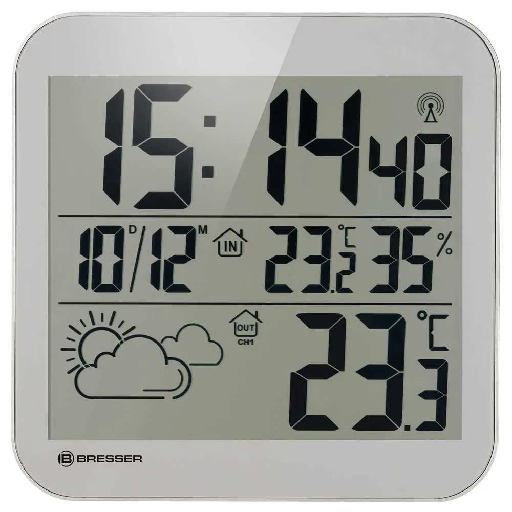 Bresser Mytime Väderklocka, Silver, One Size