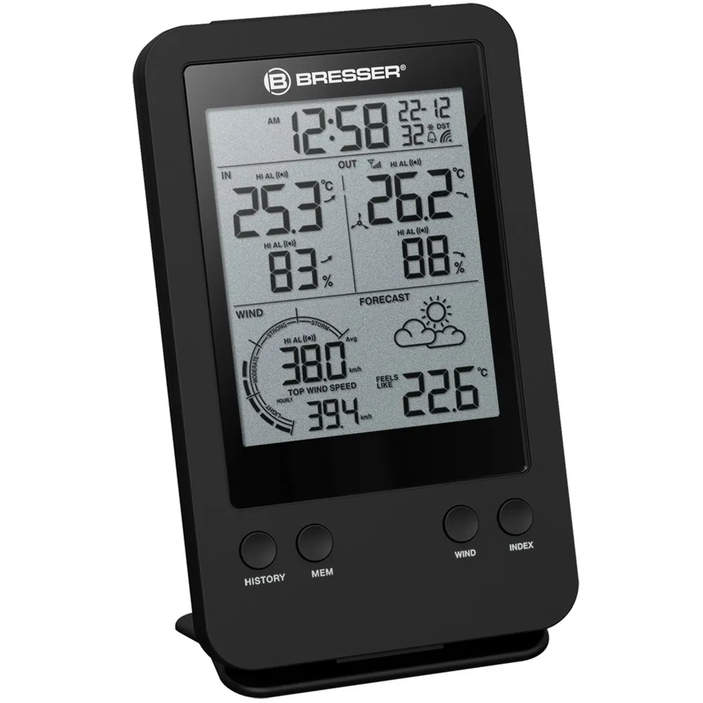 Bresser Professionell Vindmätare/anemometer 3-i-1, Black, One Size