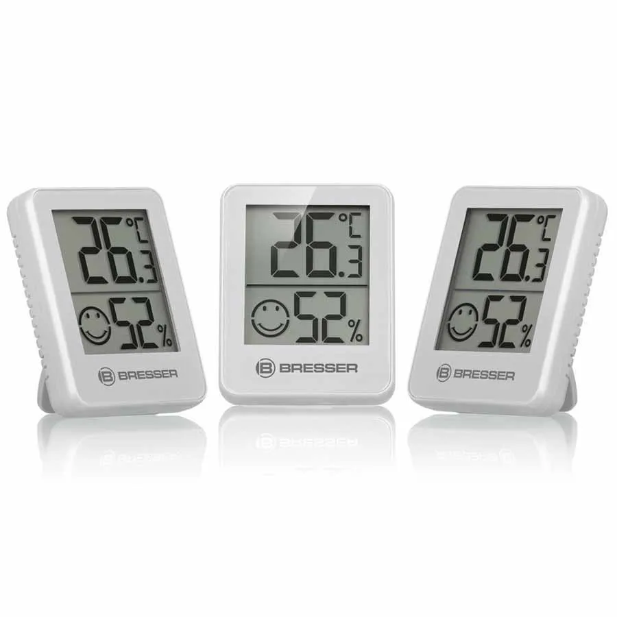 Bresser Temeo Termometer Och Hygrometer 3 Enheter, White, One Size