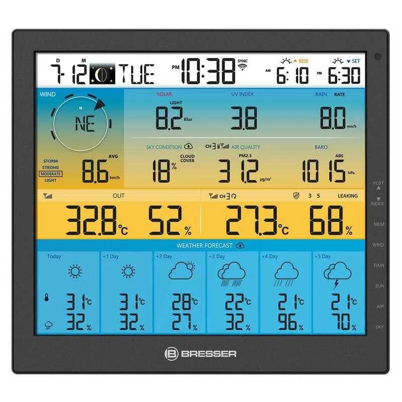 Bresser Väderstation 4cast Pro Sf, Black, One Size, EU Plug 220V