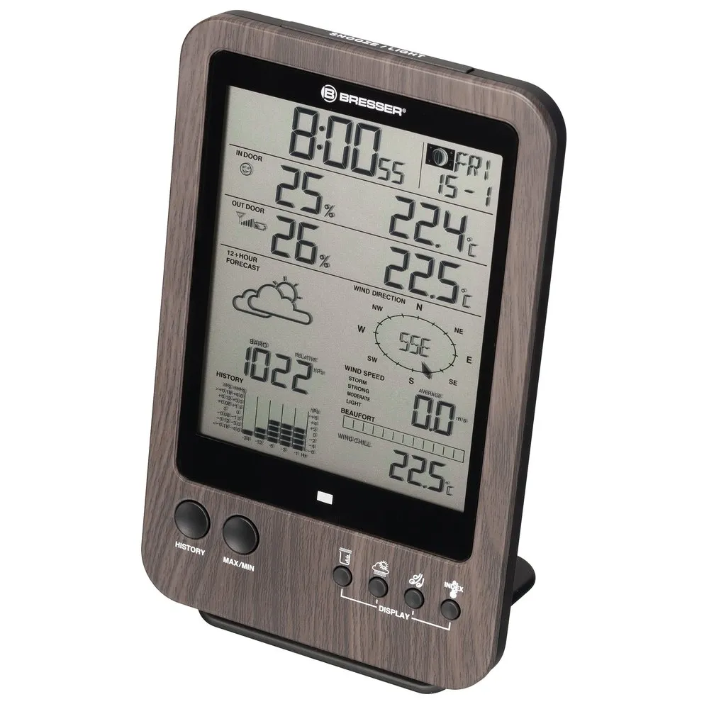 Bresser Wtw Center 5-in-1 Väderstation, Black, One Size, EU Plug 220V
