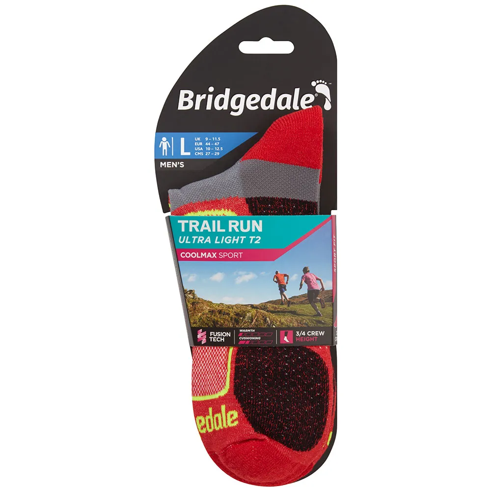Bridgedale Ultralight T2 Coolmax® Sport 3/4 Crew Strumpor male