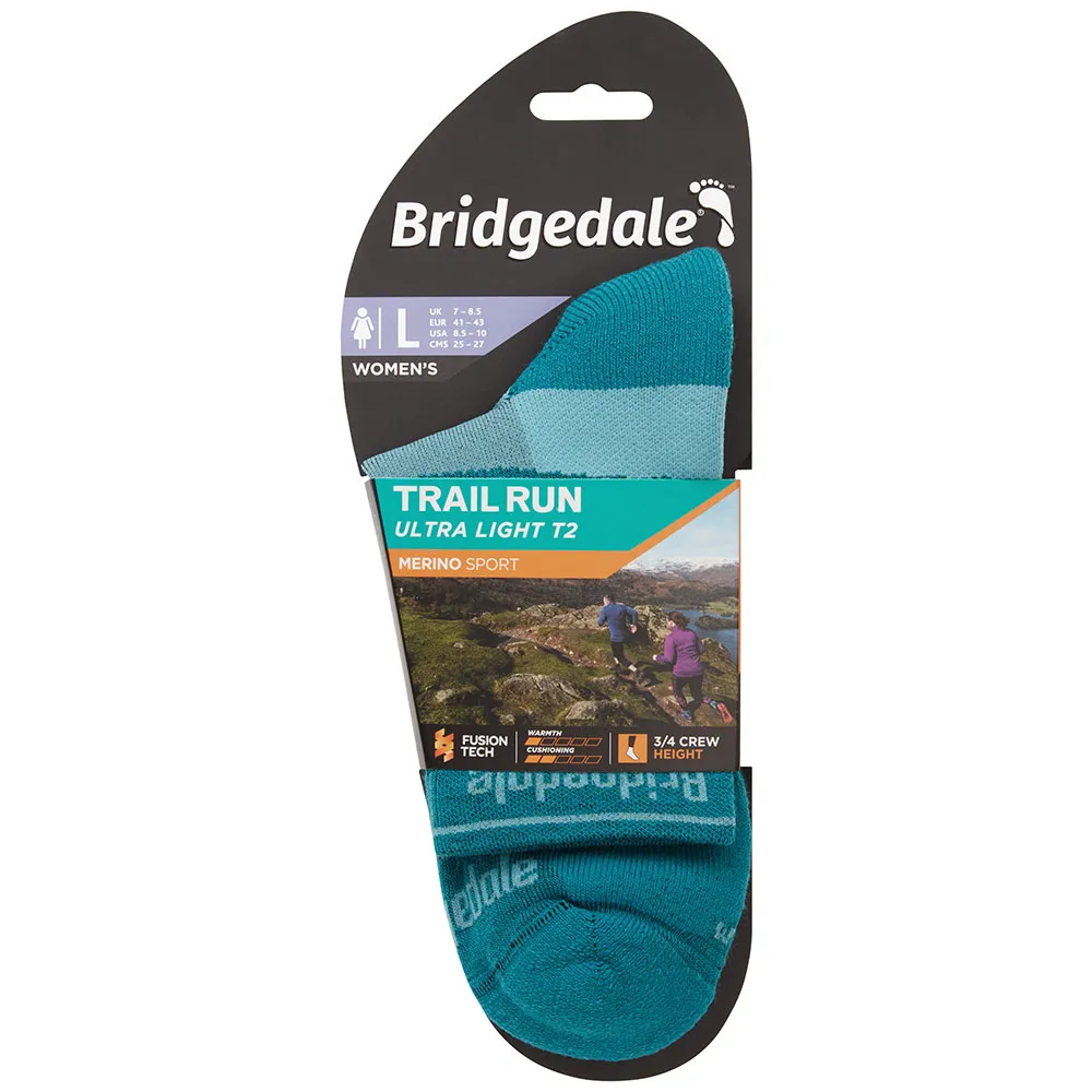 Bridgedale Ultralight T2 Merino Sport 3/4 Crew Strumpor male