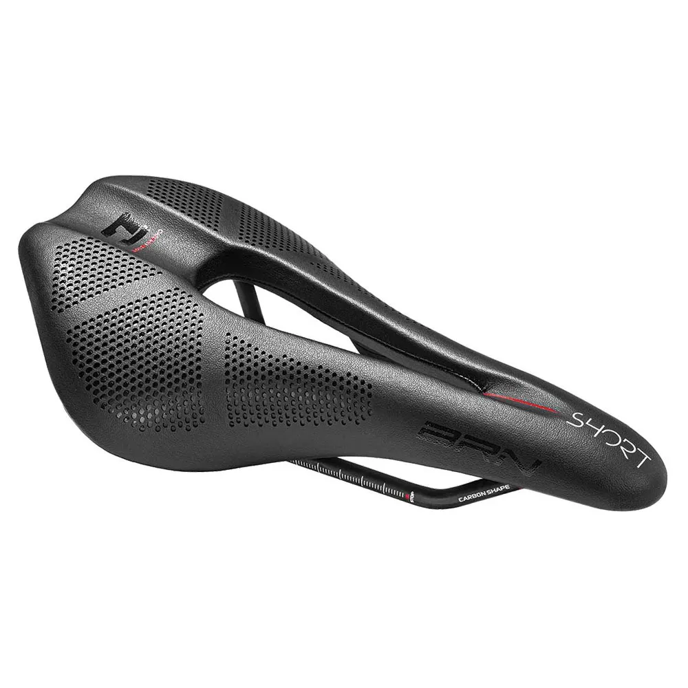 Brn Carbon Shape Short Cykelsadel, Black, 130mm