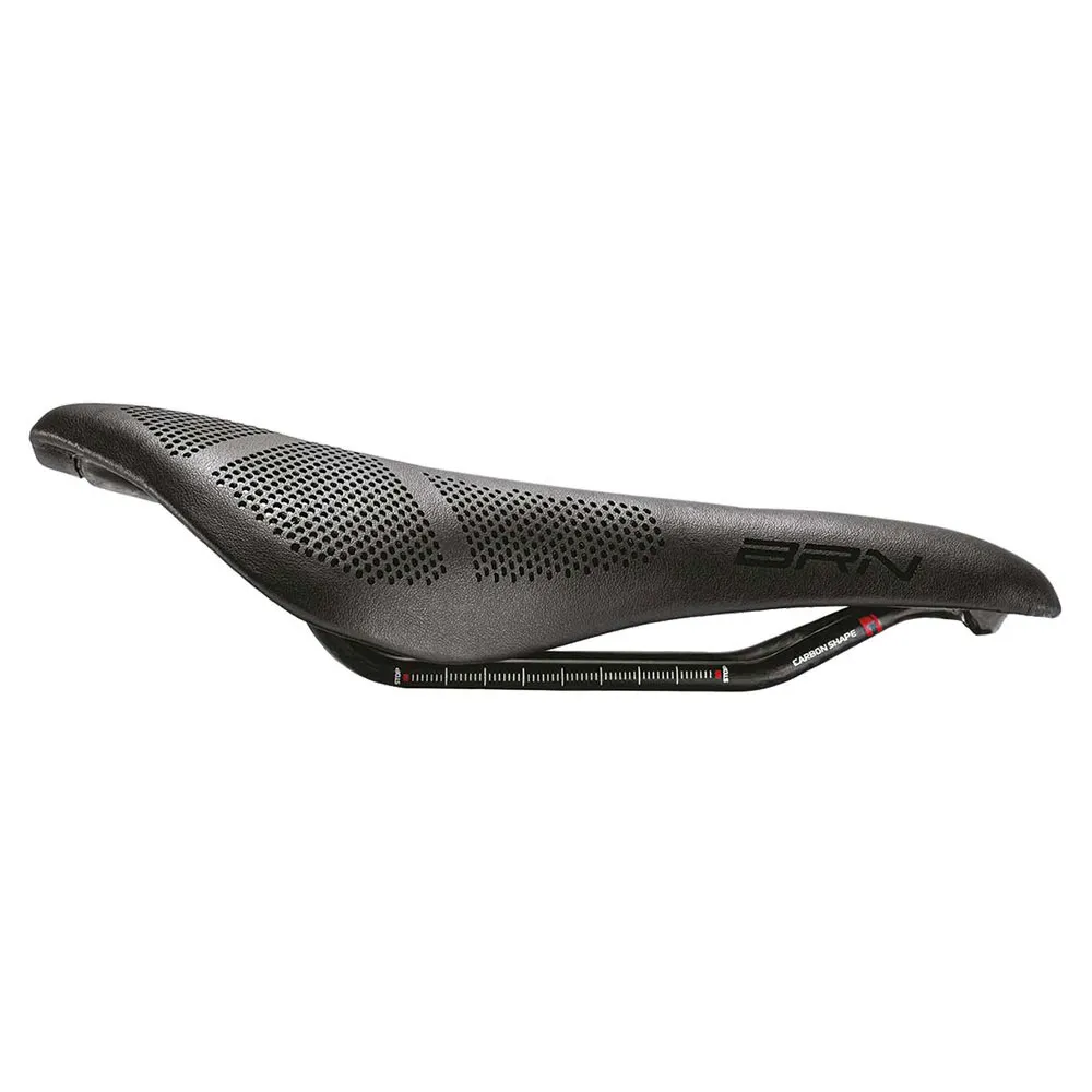 Brn Carbon Shape Short Cykelsadel, Black, 130mm