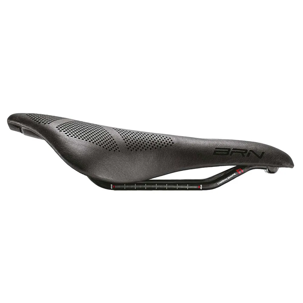 Brn Carbon Shape Short Max Cykelsadel, Black, 150mm