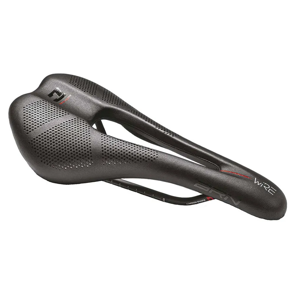 Brn Carbon Shape Wire Cykelsadel, Black, 130mm