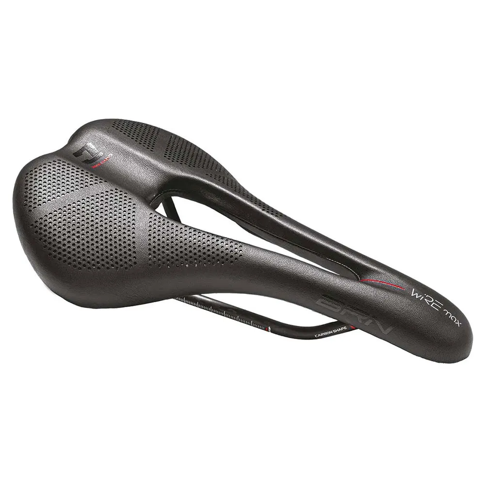 Brn Carbon Shape Wire Max Cykelsadel, Black, 145mm