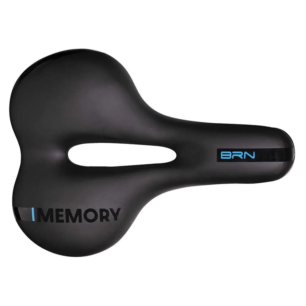 Brn Dynamic City Memory Cykelsadel, Black / light blue, 185mm