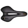 Brn Dynamic Sport Gel Cykelsadel, Black / orange, 155mm