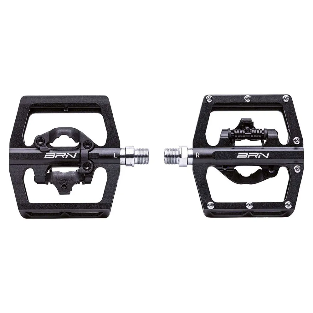 Brn Flat Dual Function Cykelpedaler, Black, One Size