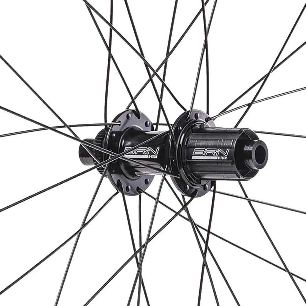 Brn Gravel 11s Cl Disc Tubeless Hjulset För Gravelcykel, Black, 12 x 100/12 x 142mm, Shimano/Sram HG