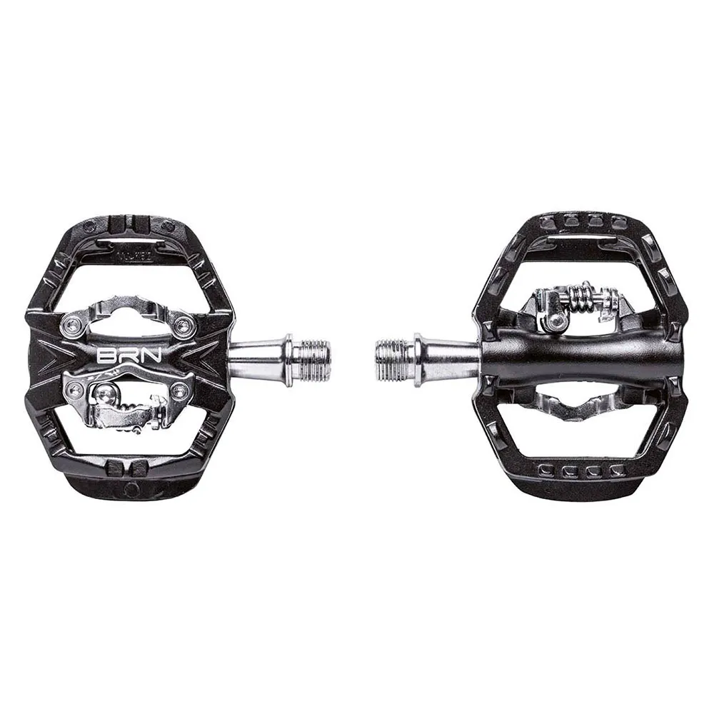 Brn Gravel Dual Function Cykelpedaler, Black / silver, One Size