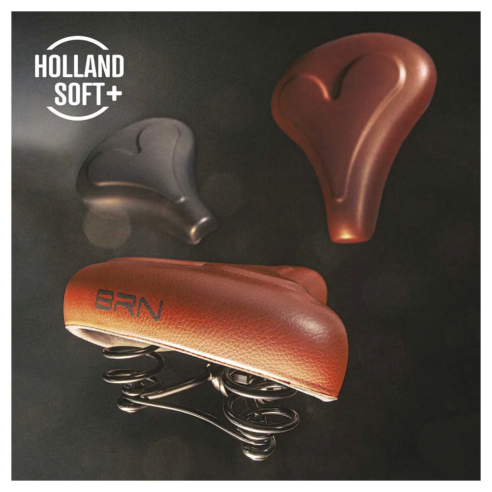 Brn Holland Soft Cykelsadel, Black, 240mm